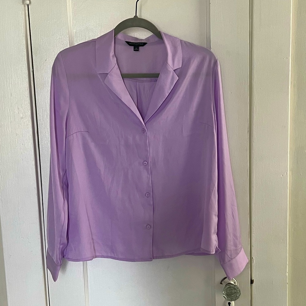 Banana Republic Soft Satin Boxy Blouse